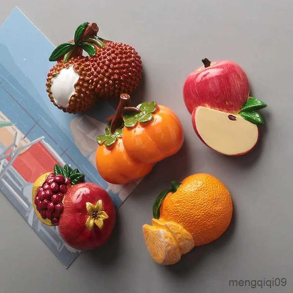 5PCS Fridge Magnets 3d simulation rural vegetables fruits refrigerator stickers fridge magnets watermelon onion eggplant pepper Cute model