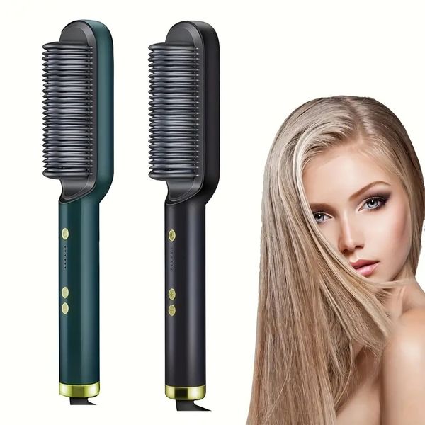 Hair-Straightener Brush Negative Ion Hair Straightener Styling Comb Portable Hair Straightener Brush And Curler