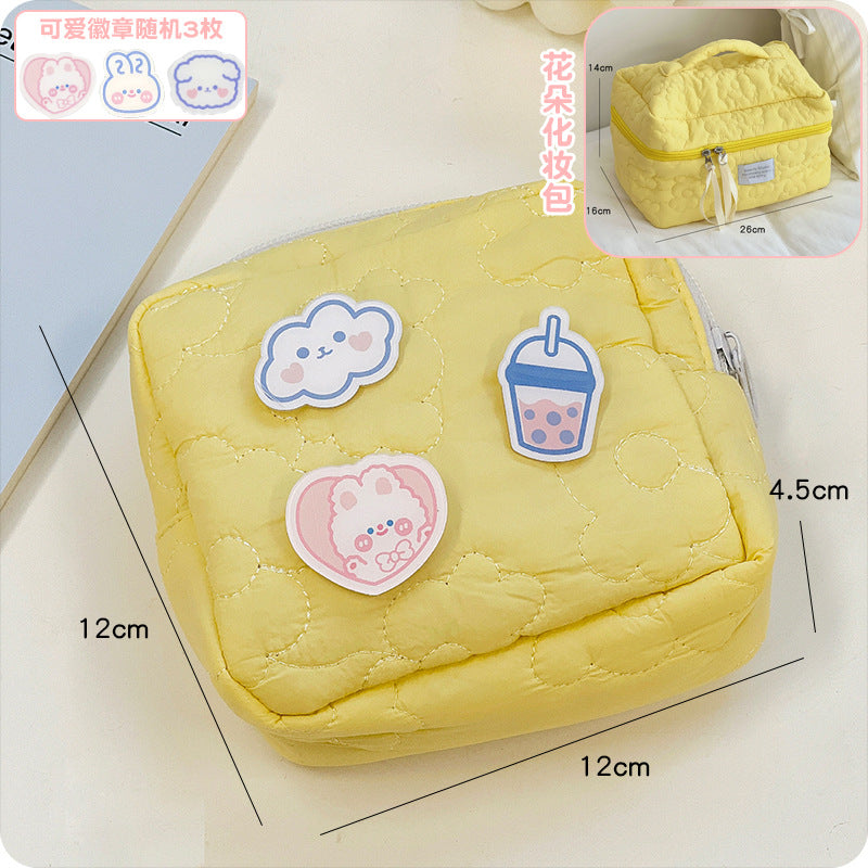 V224M Sanitary napkin storage bag portable small lipstick bag multifunctional large capacity zipper bag simple makeup storage