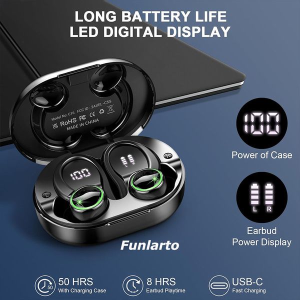 Earphones Sports TWS Headsets Bluetooth Headphones HD Stereo Fone Wireless Earbuds for Xiaomi Huawei iPhone