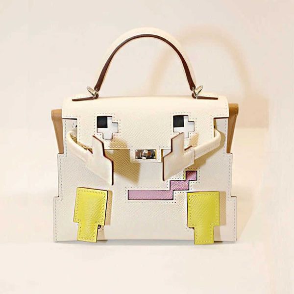 Mini Kids Designer Mosaic Cute Monster Shoulder CrossBody Fashion Handbags Women Leather Lipstick Pouch Classic Girls Mobile Phone Bag9