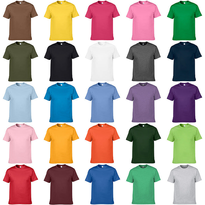mens tshirts candy color cotton round neck short sleeve tshirt 180g advertising shirt short sleeve solid supports printing your logo with extra cost