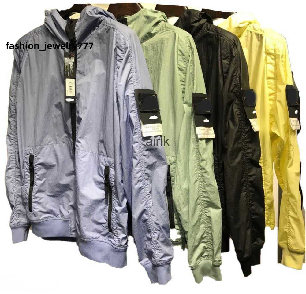 Designer Pocket Jackets Stone Jacket Long Sleeve Zipper Badges Men Company Casual Coat Windbreaker Embrodiery Mens Shirts Tidal flow design 65ess