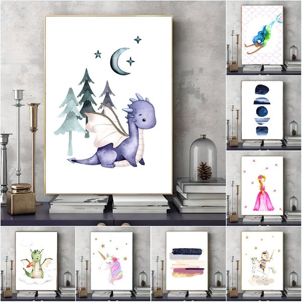 3 pieces Wooden Framed Canvas Poster Blue theme, clock, butterfly, flower and bookshelf poster, Creative Waterproof Canvas Posters, Bedroom