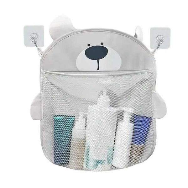 Baby Bath Toys Baby cartoon animal shaped shower mesh bag for bathroom toy hanging bathroom storage organizer bracket childrens water toy me