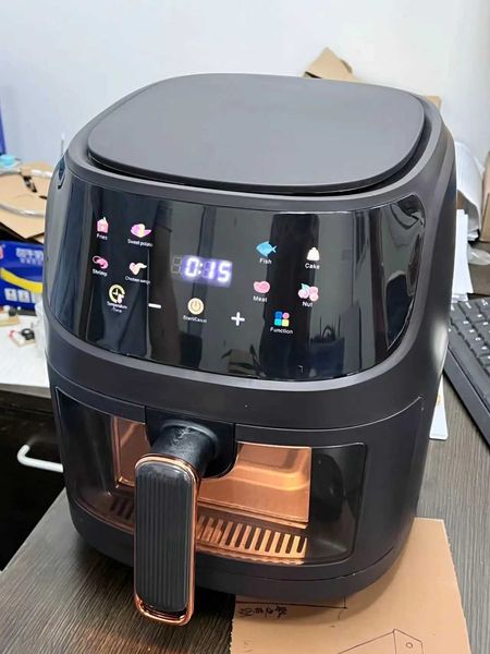 Display touch screen 8 Menus5L visual digital hot air heating frying pan oil-free oven French fries fried chicken potatoes CL240829