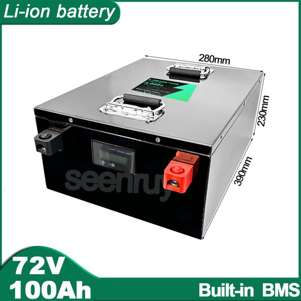 72V 100Ah 100A 150A Li ion With Charger Lithium Polymer Battery Perfect For Tricycle Motorcycle E-Bike Scooter Electric Vehicle