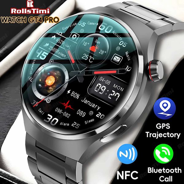 2024 New Smart Watch Price Health Monitor Call NFC GPS Tracker IP68 Waterproof Smart Watch Mens GT4 Pro Y241114