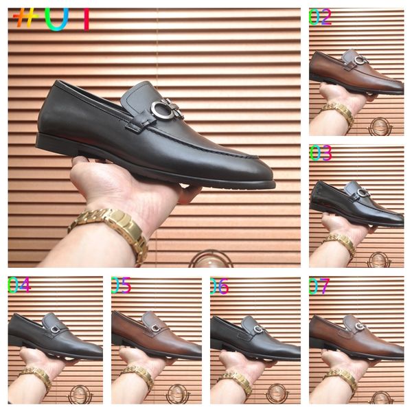 7Model Patent Leather Pointed Oxfords Men Classic Business Shoes Men&#039;s Dress Shoes Genuine Leather Office Shoes Wedding Party Shoe Size