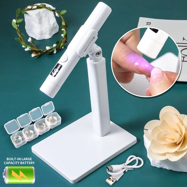 UV LED Nail Lamp Mini for Manicure Portable Dryer Stand Professional Ultraviolet Nails Drying Light 241118
