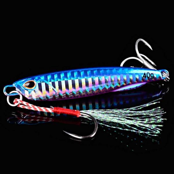 2023 Metal Jig Fishing Lure Weights 10g-40g Trolling Hard Bait Bass Sea Fishing Lures Tackle Trout Jigging Lure Jigs SaltwaterXJ250122