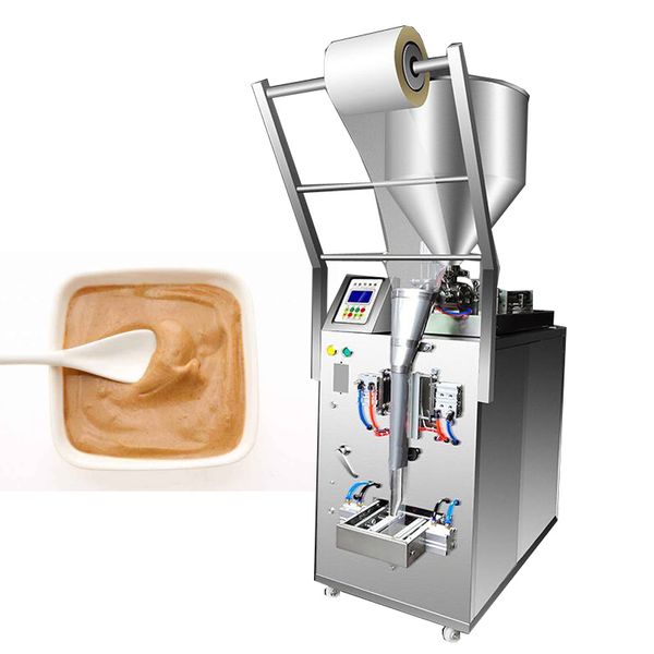 High speed dipping jam peanut butter kerchup chili sauce tomato liquid paste sachet packaging packing machine