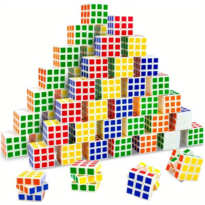TEMU 24- 48 Pack Mini Cube Puzzle, 3x3 Party Favors Magic Cube School Supplies, Mini Cube Puzzle Prize Set For Kids School Rewards, Ideal Gifts For
