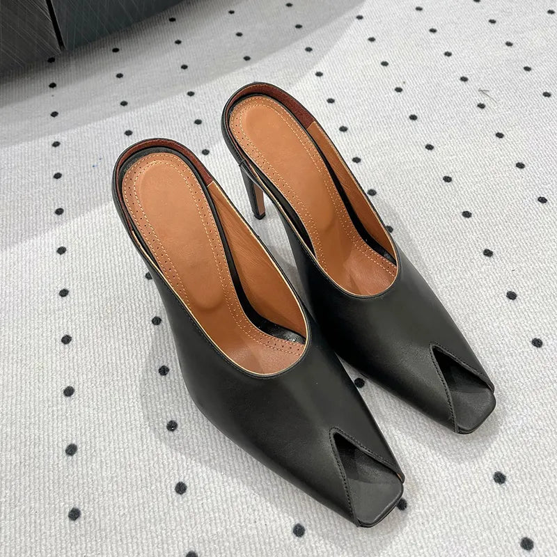 Designer Dress Shoes Women Heels Open Toes heels slip on women&#039;s Brand 11.5 cm High Heel slippers sandals Party factory shoes with box