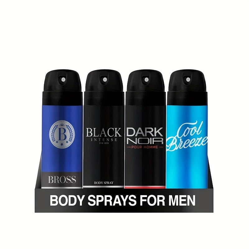 TEMU 4 Bottles Set Body Spray Aerosol Display 6.76floz Men, Valentine's Day And Other Festivals