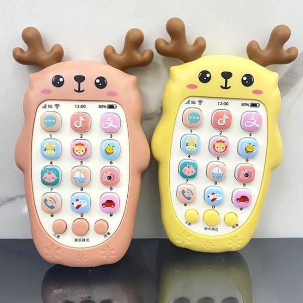 Baby Mobile Phone Toys Bilingual Phone Teeth Music Sound Toys Early Education Learning Machine Electronics Childrens Gifts Baby Toys W241109