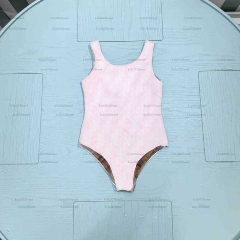 boys Swim clothing kids one-pieces brown color swimsuit designer swimsuit brand children bikini summer girls swimming suits cotton lining A309X09N07