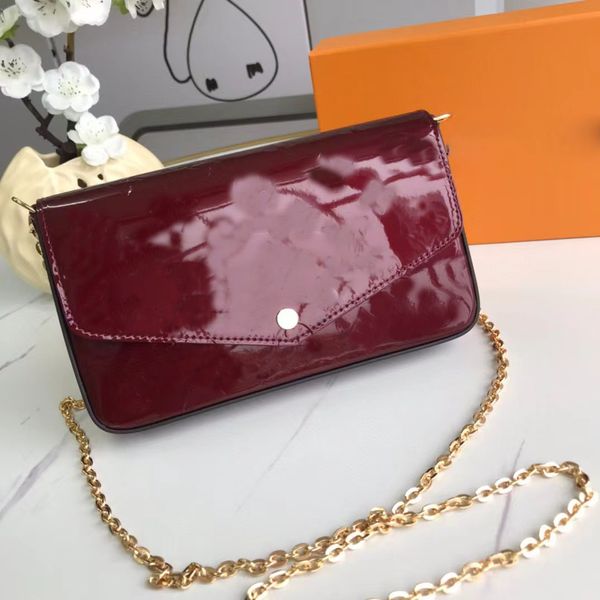 2023 designer wallet Caviar grain cowhide cards and coins famous women wallets leather pursse Cosmetic bag Patent leather embossing