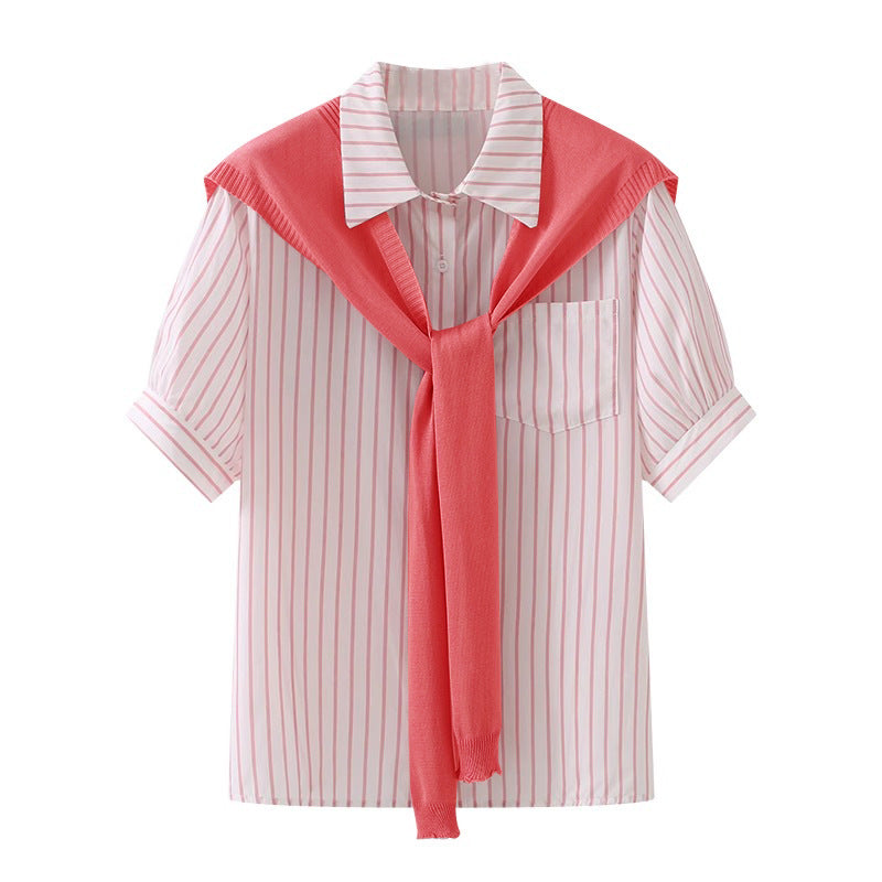 K1014 Solid color shawl outerwear 2025 new spring and autumn fashion knitted shoulder Korean air-conditioned room neck protection false collar scarf