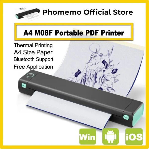 Electronics Tattoo Printer Térmate Matemply Machine sem fio Bluetooth Professional A4 Paper compatível com Android iOS portátil 231117 ZZ