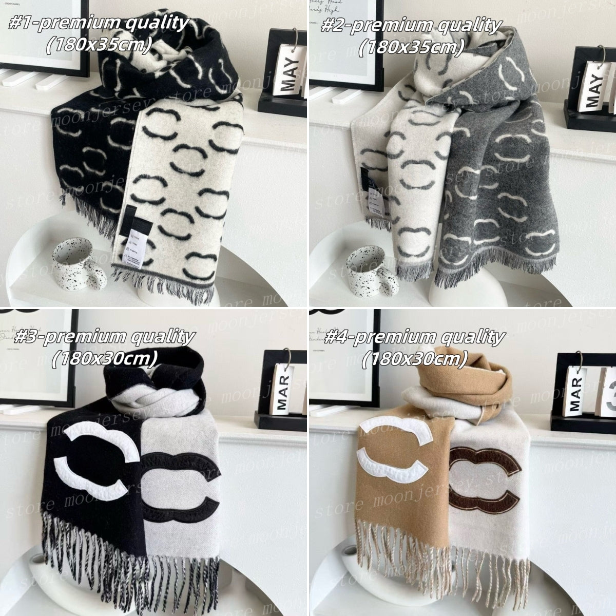 (go off picture not the description) 10A Premium Designer Scarves Women&#039;s Colorful Wraps Luxury Festival Gifts Wool Scarf 32808