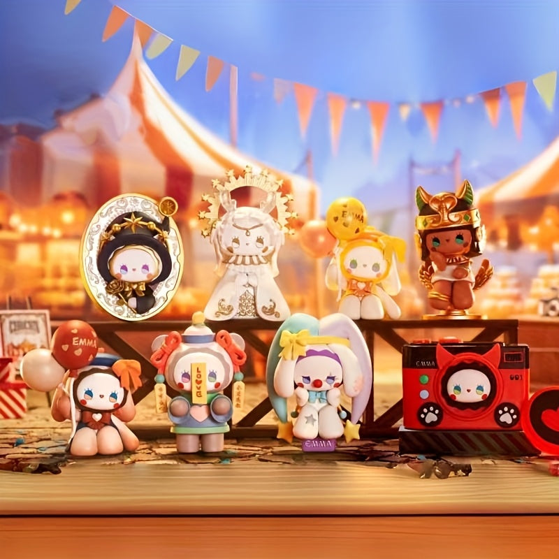 TEMU Market Series | Pvc Anime Figurines | Cute Collectible Mystery Box Toys With Unique Costumes & Accessories | Ideal For Desk Decor & Birthday