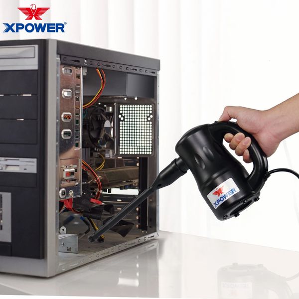 XPOWER Air Leaf Blower 550W Electric Air Blower Computer Cleaning Blower Dust Vacuum Cleaner Home Car Cleaner Mini Pet Dryer 240919