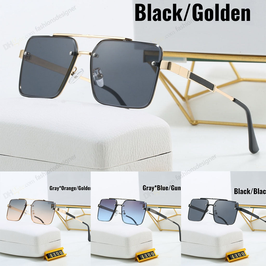 Sunglasses mens designer sunglasses Mens sunglass Trendy Fashion Square Frame Sunglasses Luxury Vintage Goggles with case sunglasses for men mirror