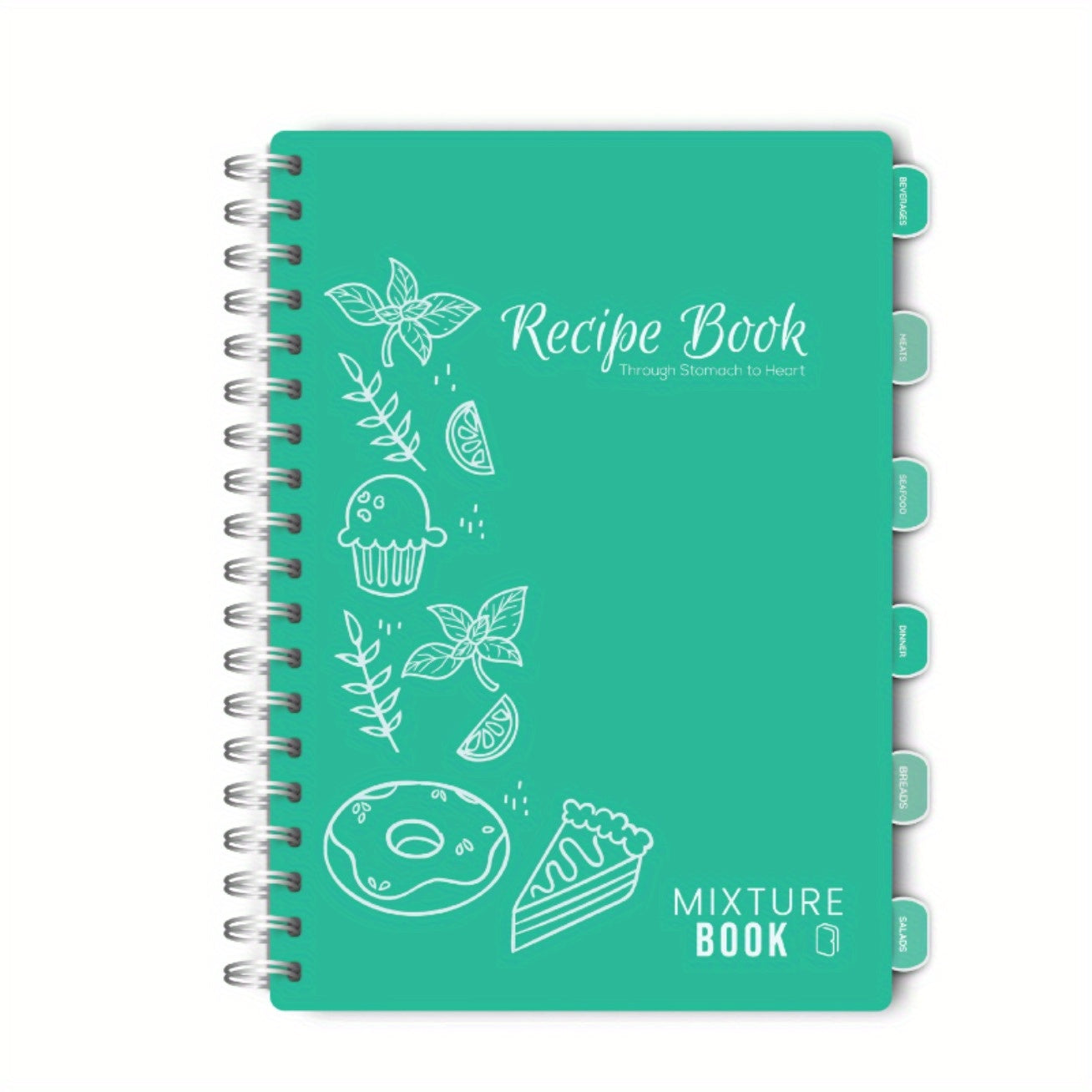 TEMU Recipe Book To Your Own Recipes Double Sided 8.5x11 Sheets To Hold 200 Recipe Notebook With 24 Sticker Tabs Perfect Family Recipe Journal With