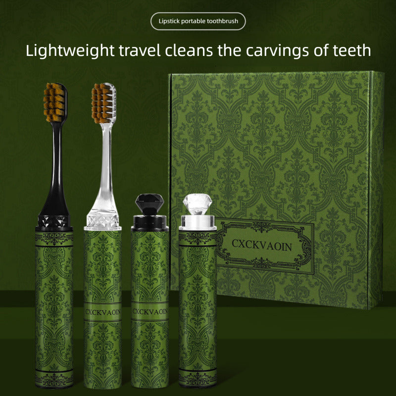 CXCKVAOIN New Lipstick Soft Bristle Gum Care Dental Cleaning Hotel Business Travel Portable Home Toothbrush