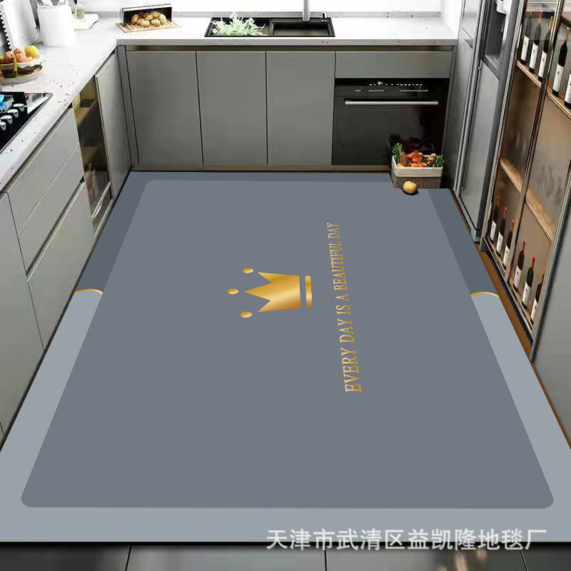 Kitchen Floor Mats Are Fully Covered with Dirt-resistant, Water-absorbent, Oil-proof and Non-slip Household Large Area Carpets