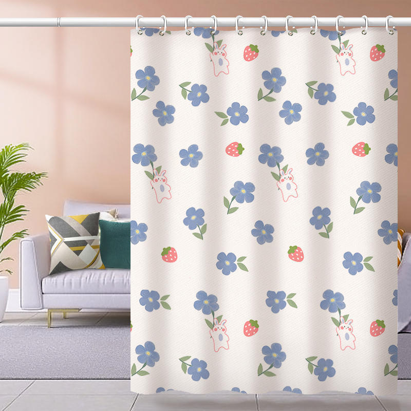 YL-36583 New curtain, punch-free installation, rental room, simple retractable rod, a complete set of blackout cloth for office