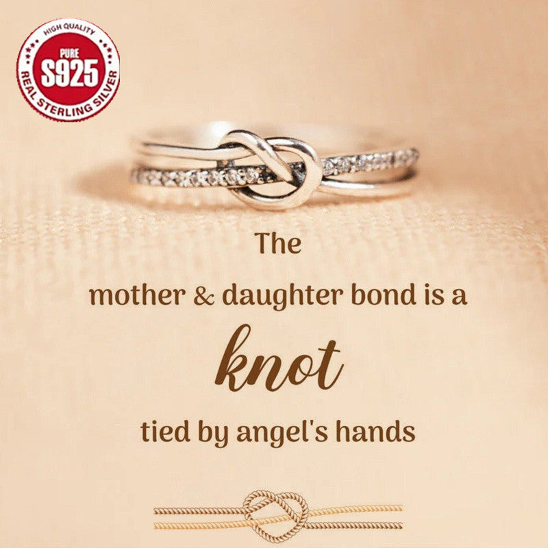 TEMU 1 925 Sterling Silvery Interlocking Love Ring, Suitable As A Gift For Family- - Lovers. Mother Daughter, Suitable For Men And Women, Symbolizing
