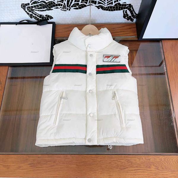 Colete de algodão de alto colete de algodão com zíper de alta qualidade para meninos meninas tamanho 120-160 cm Autumn Health Sleesess Jacke