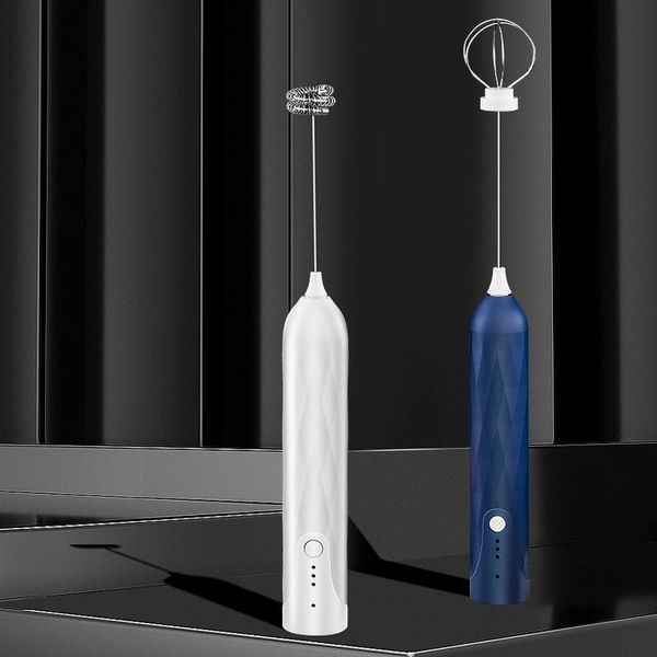 1 PCS Electric Egg Beater 3 Speeds Milk Frother Portable USB Mixer Hand Held Coffee Whisk Household Kitchen Gadgets Foamer 240725