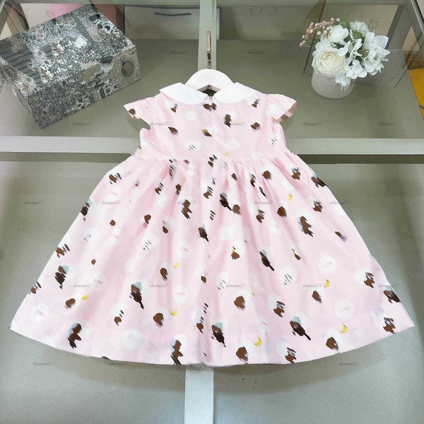 Top Girls dress summer Doll collar design princess dress Short-sleeved baby skirt kids designer clothes Various styles baby dress
