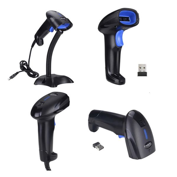 1D USB Laser Barcode Scanner 2D QR Handheld Bar Code Readers Scanning Tools Devices for Store Supermarket Library Warehouse 241225