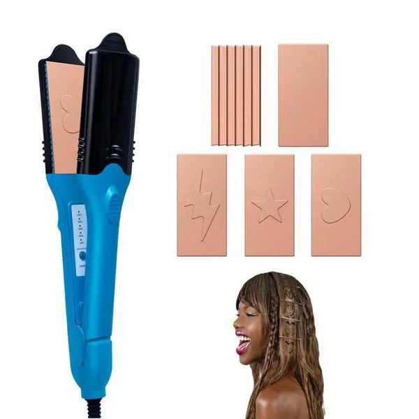 Curling iron with 5 interchangeable plates hair iron straight iron womens curling iron 3D Crimping iron W240807