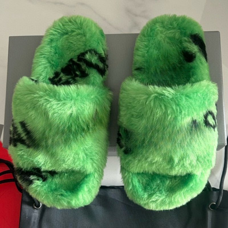 New fashion slippers luxury designer sandals rubber letter flat shoes women&#039;s indoor shoes outdoor non slip beach shoes one word candy shoes ge