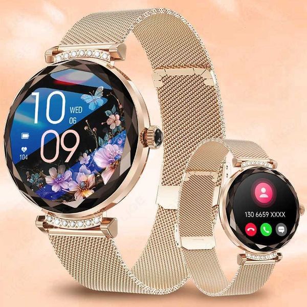 Smart Watches LIGE Fashion Womens Smart Watch AMOLED HD Screen Watch Womens Heart Rate and Blood Pressure Monitoring Health Smart Watch Andr