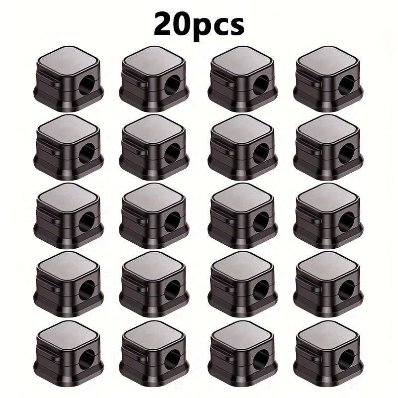TEMU 20pcs Pp Magnetic Cable Clip: Adjustable, Non-slip Cable Organizer, Charging Cable Storage Clip, Suitable For Neat Desks, Automotive And Home