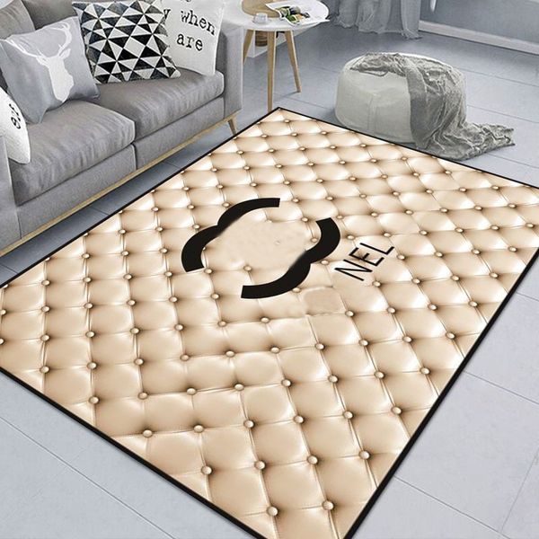 Classic Letter Carpet Living Room Luxury Bedroom Decor Mat Nonslip Brand High Quality Design Washable Rectangle Carpets Fashion Floor Mats
