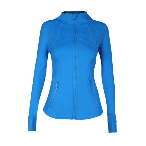 Yoga Outfi Women Define Workout Sport Coat Fiess Jacket Sports Quick Dry Activewear Top Solid Zip Up Sweatshirt Sportwear Hot Ollo