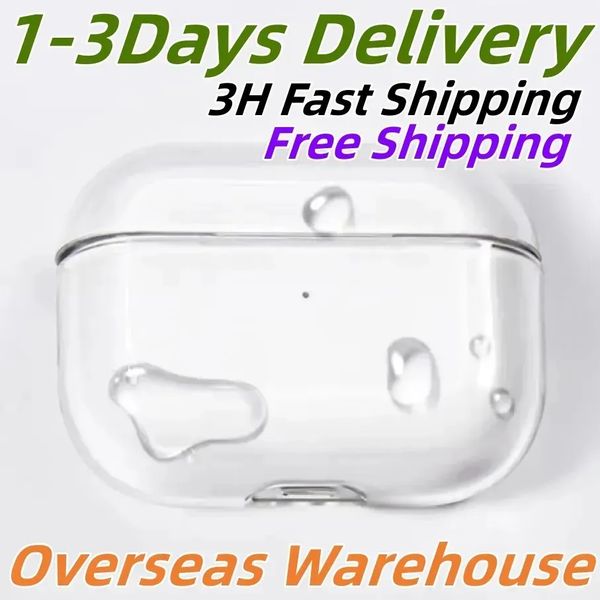 USA Stock For Apple Airpods Pro 2 3nd Airpodspro Airpod 4 Pros Headphone Accessories Solid TPU Silicone Protective Earphone Case Wireless Ch