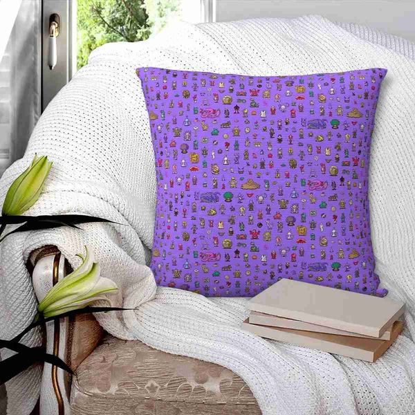 Earthbound Mega Sprite Sheet Square pillowcase pillow Cover Polyester Cushion Decor Comfort Throw pillow for Home BedroomM240717