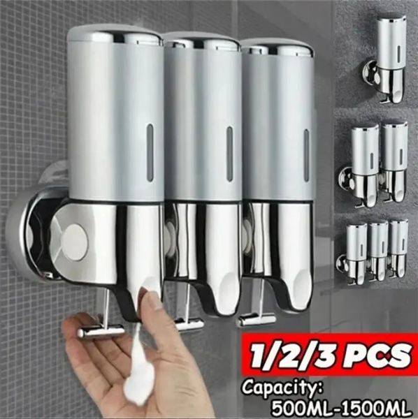Bathroom Liquid Soap Dispenser Single-double-triple Wall Mount Soap Shampoo Gel Shower Liquid Container for Bathroom Accessories 250113