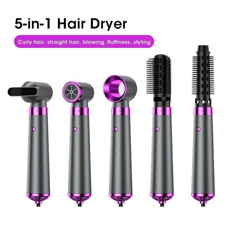 5 In 1 Electric Hair Dryer Hot Air Brush Multifunctional Hair Straightener Negative Ion Curler Blow Dryer Styling Set F250913