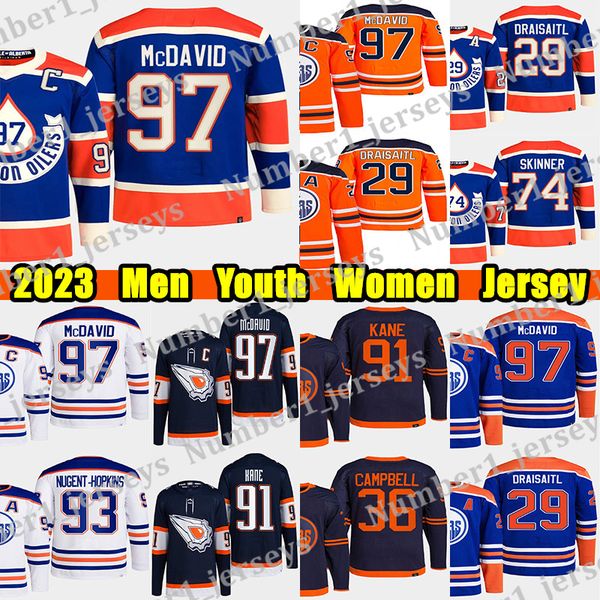 #97 Connor McDavid Heritage Classic hockey jersey #29 Leon Draisaitl Wayne Gretzky Evander Kane Zach Hyman Cody Ceci Stuart Skinner Custom M