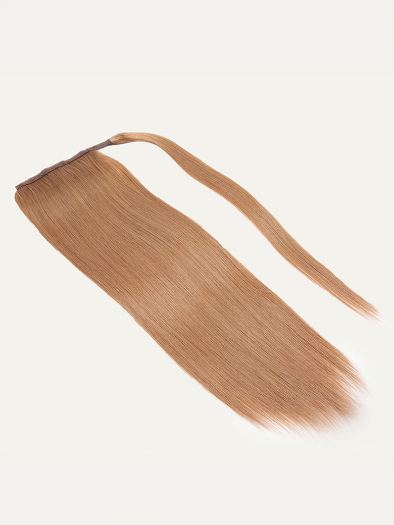 UNice Clip In Ponytail Chestnut Brown Straight Human Hair Extension
