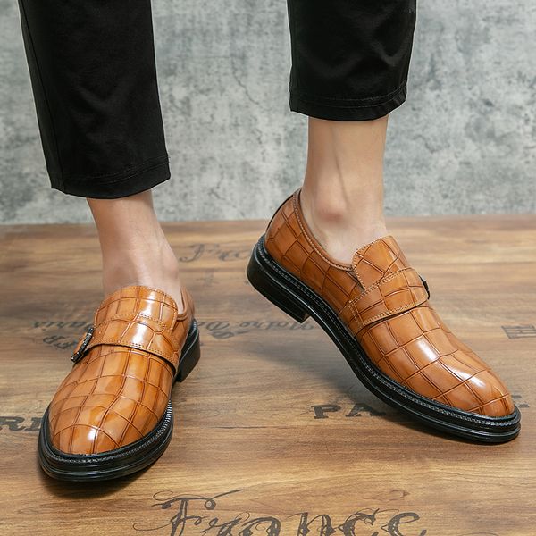 Mens Designer Dress Buckle Leather Fashion Footwear Wedding Driving Party Brand Loafers Oxford Man Big Size Shoes for Men 33bb